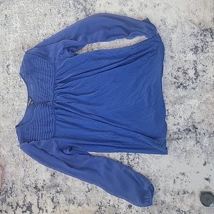 Lucky Brand Blue Long Sleeve Top Size Medium